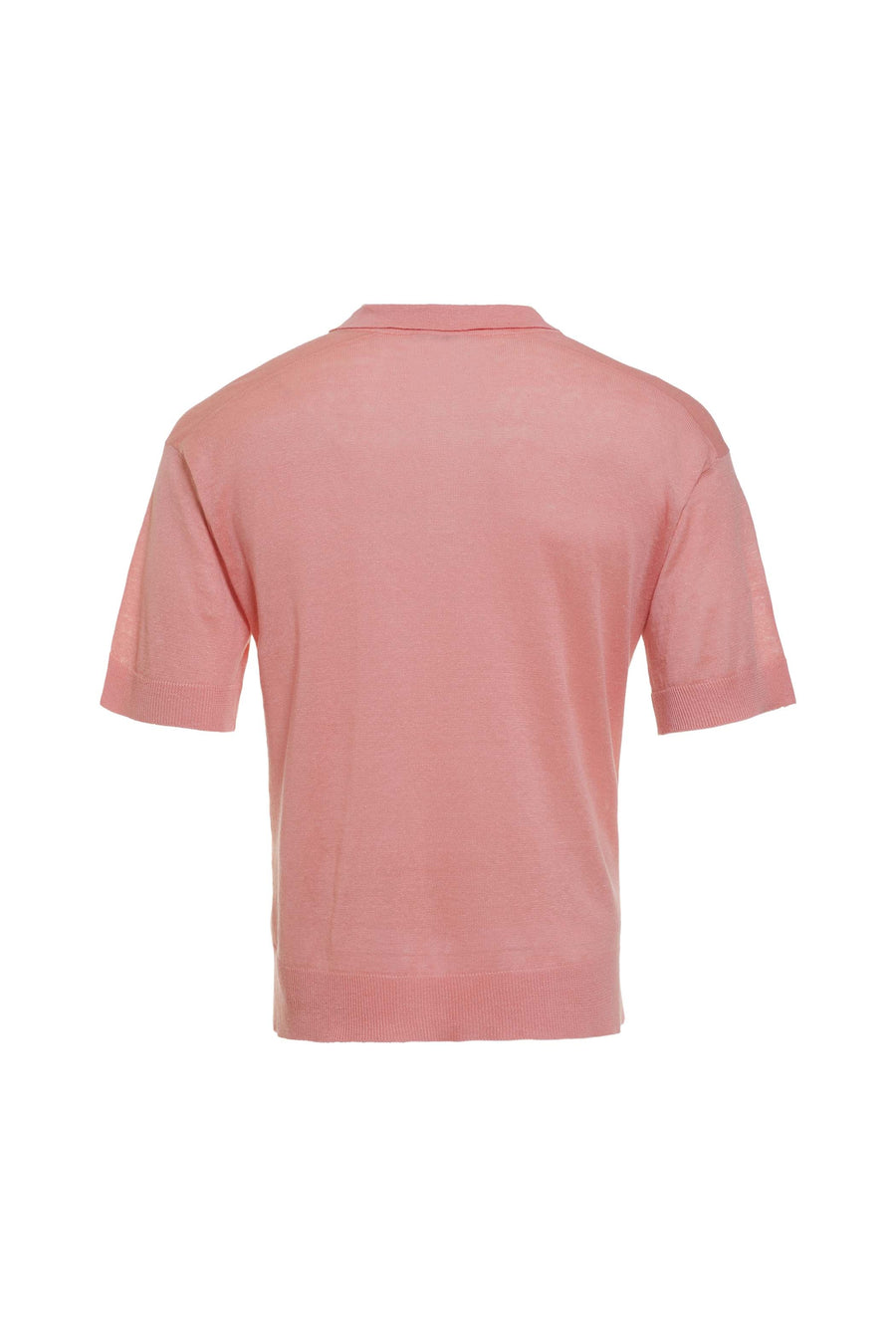 Men's Linen Textured Embroidered Polo