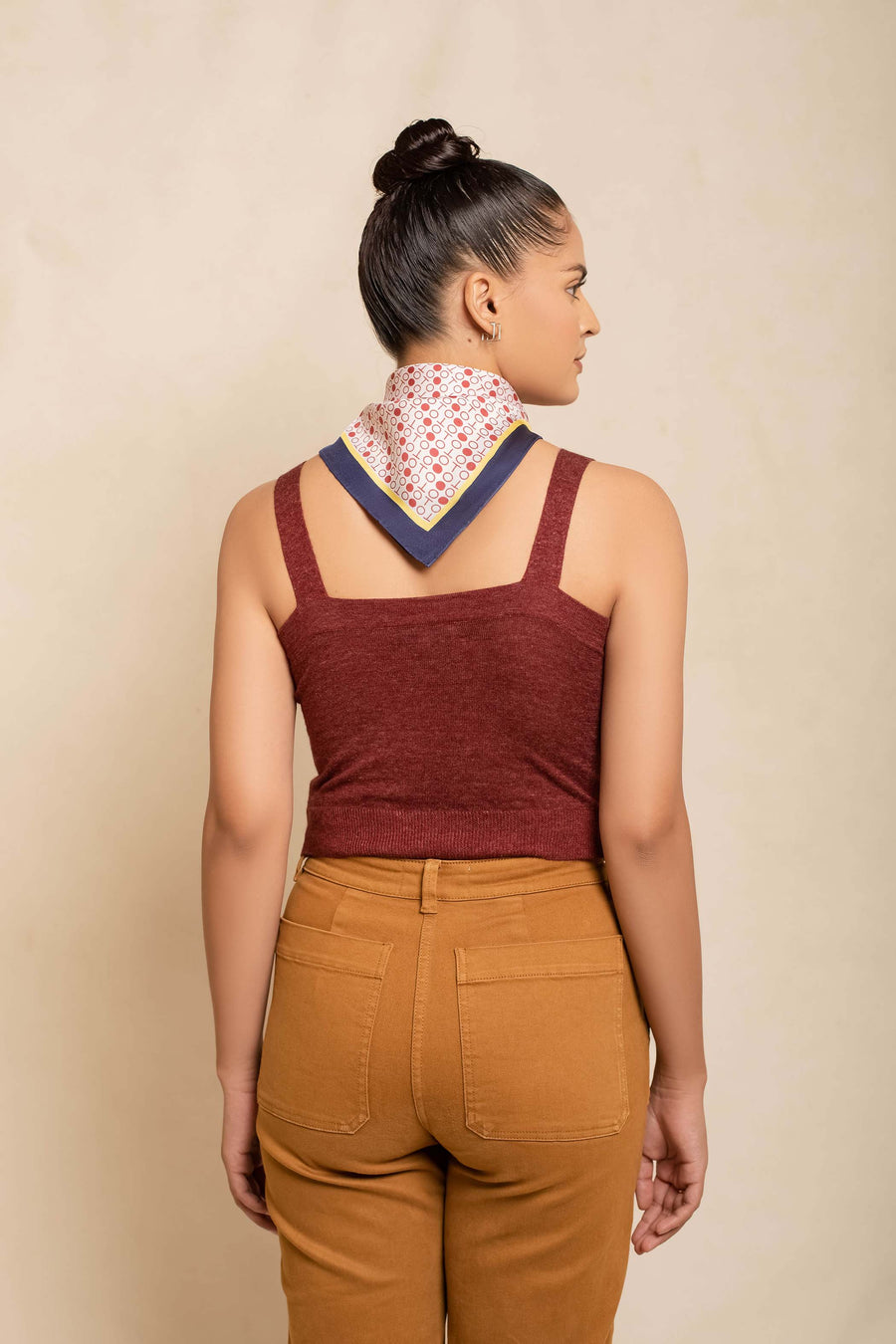 Block Printed Carree I Square Silk Scarf