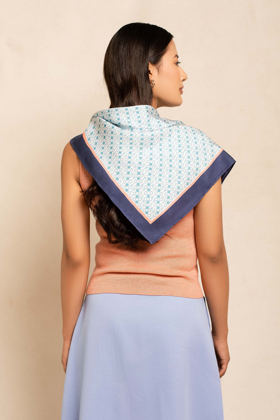 Block Printed Carree I Square Silk Scarf