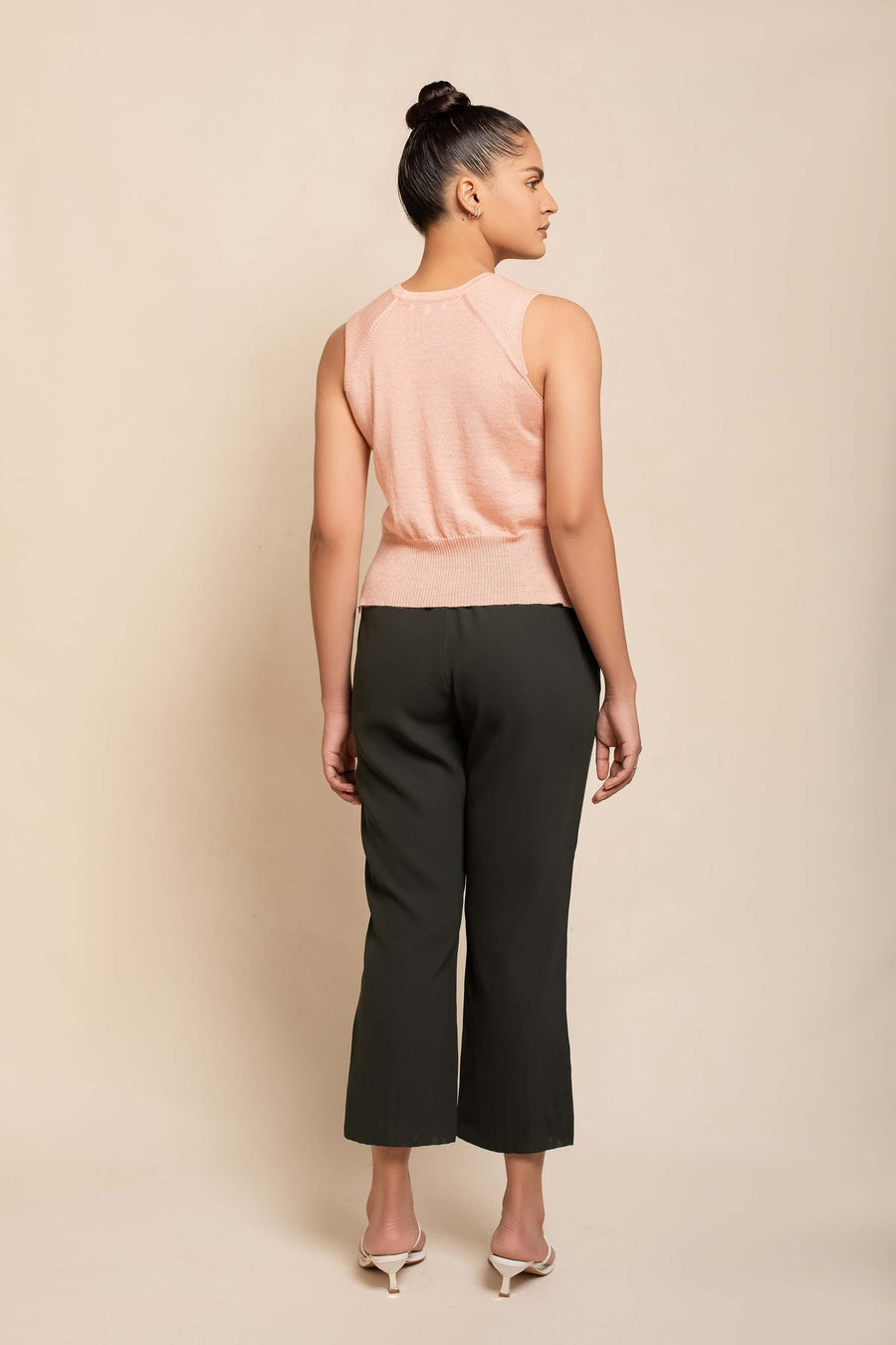 Women's Wool Cashmere Sleeveless Formal Top