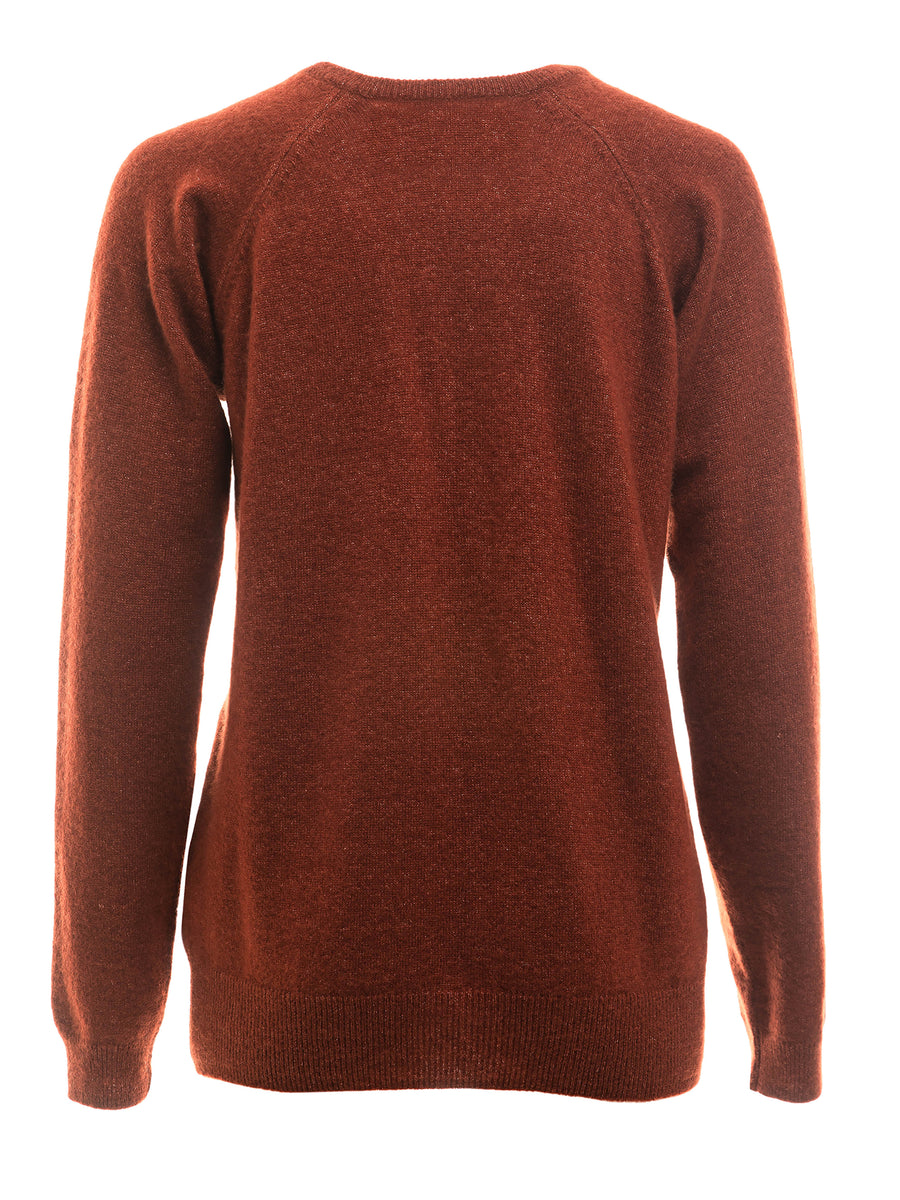 Women's Cashmere Silk Placed Intarsia Sweater
